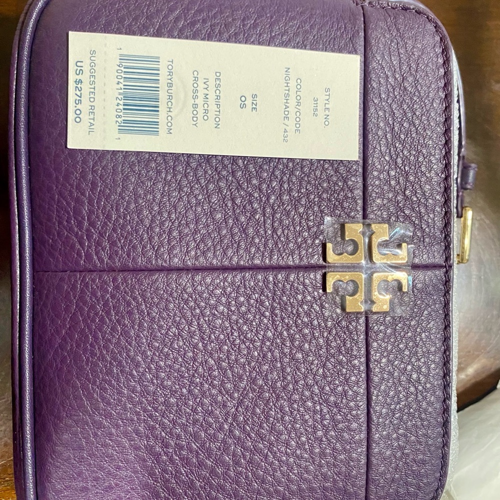 Tory Burch Purple Leather Crossbody Bag - Picture 3 of 3